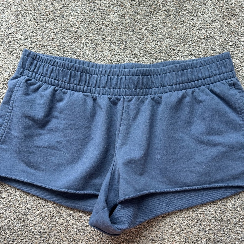 blue shorts